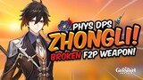MOST UNDERRATED DPS! Complete Zhongli DPS Guide - Artifacts, Comps & Showcase | Genshin Impact