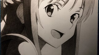 [Pencil Hand-Drawn] Sword Art Online Asuna Kiria is the King!