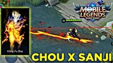 Chou Skin Sanji One Piece Full Effect Script Skin / Mobile Legends