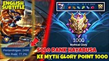SOLO RANK HAYABUSA ke POINT 1000 ! Stenly Hayabusa Gameplay - Mobile legends