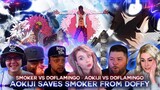 Aokiji Saves Smoker From Doflamingo ! Smoker Vs Doflamingo ! Reaction Mashup