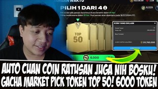 LANGSUNG CAIR RATUSAN JUTA! GACHA MARKET PICK TOKEN TOP 50 ATAU 6000 TOKEN EURO 24 EASPORT FC MOBILE