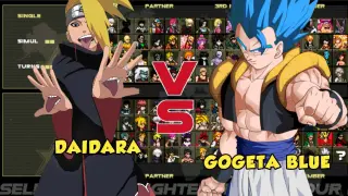 Gogeta Blue VS Daidara Akatsuki - Full Fight (Mugen) 1080P HD 60 FPS