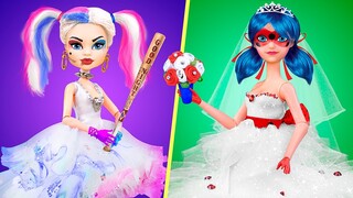 12 Mẹo Làm Đồ Thủ Công Cho Barbie / Ladybug vs Harley Quinn