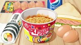 美食动画｜沉浸式嗦面条 火腿三明治 紫菜包饭 可乐