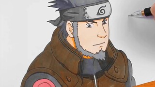 Drawing ASUMA SARUTOBI - anime Naruto SHIPUUDEN