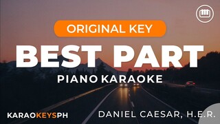 Best Part - Daniel Caesar, H.E.R. (Piano Karaoke)