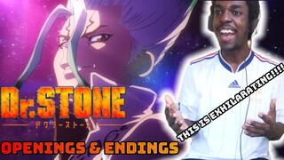 ANIME OP REACTION - Dr. Stone All Openings & Ending!