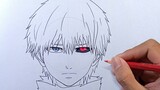 How to Draw KANEKI Ken [ Tokyo Ghoul ] - step by step