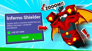 NEW* Inferno Shielder KIT!! in Roblox BedWars