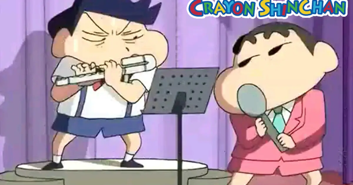 Crayon Shin-chan] Shin chan and Toru Kazama singing the theme song -  Bilibili