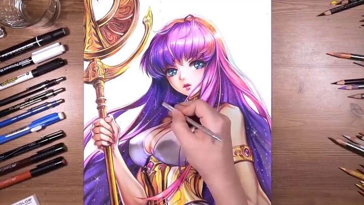 Drawing Saint Seiya _ Athena _ Part 5