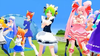 【mmd di gi charat】デ・ジ・キャラット9人娘でグリーンライツ・セレナーデ