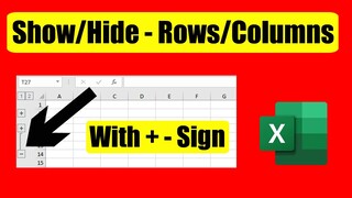 How To Hide-Unhide Columns Or Rows With Plus-Minus Sign or Group-ungroup feature In Excel