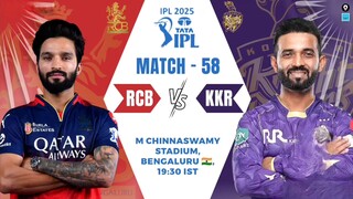 RCB vs KKR , Bengaluru vs Kolkata 58th IPL , RCB vs KKR IPL 2025