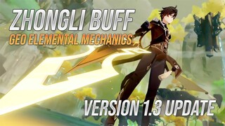 ZHONGLI BUFF 1.3 UPDATE  | GENSHIN IMPACT 原神