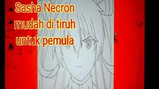 Cara menggambar Sasha Necron ( how to draw sasha necron )