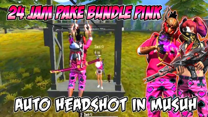 PAKE BUNDLE SERBA PINK BARENG PACAR!!! AUTO PECAH PALA MUSUH - FREE FIRE INDONESIA