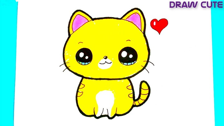 Hướng Dẫn Vẽ Con Mèo Con - Tô Màu Con Mèo Con | How To Draw A Kitten Super  Easy| Thư Vẽ - Bilibili