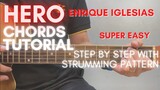 Enrique Iglesias - HERO Chords (Guitar Tutorial) for Acoustic Cover