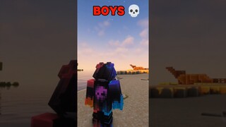 Girls vs Boys 🗿TREASURE HUNT in MINECRAFT #shorts #minecraft