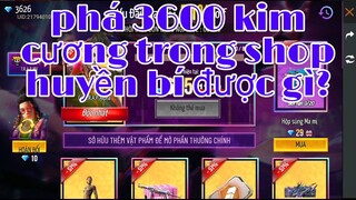 [Garena free fire] #152 phá 3600 kim cương săm tết với shop huyền bí được những gì?