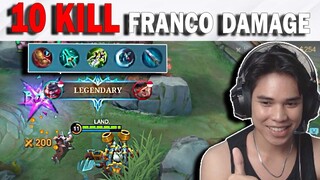 10 KILL FRANCO DAMAGE | LENGKAP BUILD DAN EMBLEM TERBARU