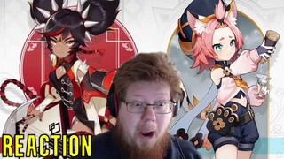 Genshin Impact - Character Demo - Xinyan & Diona | REACTION