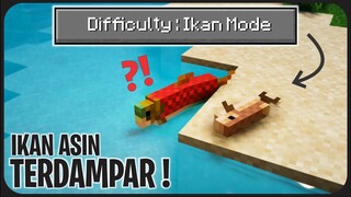 Minecraft Survival TAPI Kita Jadi IKAN ?! SUSAHH ! || Minecraft Indonesia