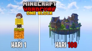 100 Hari di Minecraft Hardcore Tapi One Block