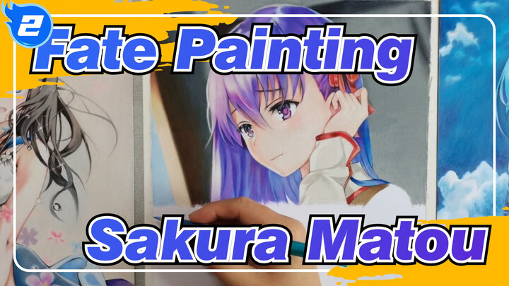 [Fate Stay Night HF] Hand-painted Sakura Matou With Colored Pen_2