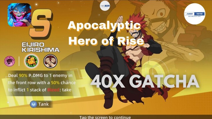 Gatcha di Game Boku No Hero MOBILE! (Apocalyptic hero of rise)