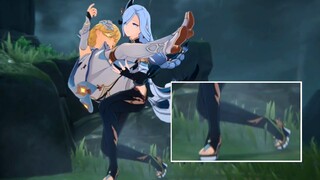 Shenhe really sacrificed her Knee just to save us in this Cutscene 😭