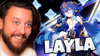 Character Demo - "Layla: Radiant Star Trail" REACTION | Genshin Impact