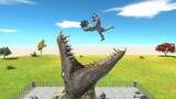 Jump into Purussaurus Mouth - Animal Revolt Battle Simulator