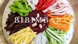 LET'S COOK KOREAN BIBIMBAP 🇰🇷 ( ASMR VLOG ) | طريقة البيبيمباب الكوري ♥️✨#ASMR #KOREA #recipes