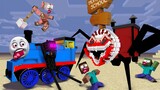 Monster School : CHOO CHOO CHARLES VS THOMAS TRAIN HORROR CHALLENGE - Minecraft Animation