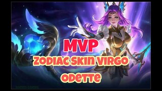 Odette Zodiac New Skin Virgo I MVP Gameplay by Chano Gaming -Mobile Legends Bang Bang