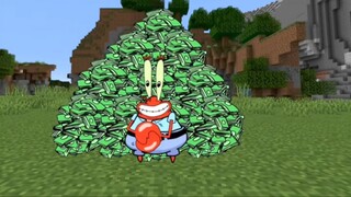 Làm thế nào mà ông Krabs yêu tiền có thể vượt qua Minecraft?