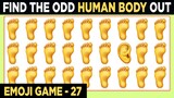 Human Body Odd One Out Emoji Game No 27 | Find The Odd Emoji One Out | Emoji Games With Answer