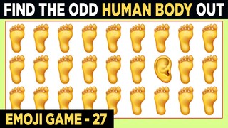 Human Body Odd One Out Emoji Game No 27 | Find The Odd Emoji One Out | Emoji Games With Answer