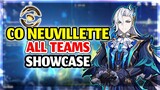 C0 Neuvillette 8 Different Teams Showcase! Genshin Impact