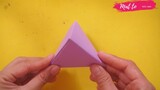 Cách làm hộp quà bằng giấy cực dễ - Cách Gấp Hộp Quà hình tam giác đơn giản - Gấp giấy Origami