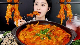 [ONHWA] Spicy chicken feet 🔥Tuna mayonnaise rice ball chewing sound!