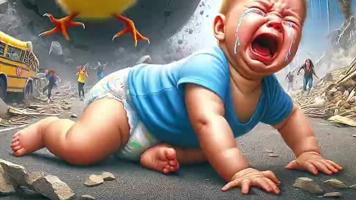 Chicken saves baby from earthquake