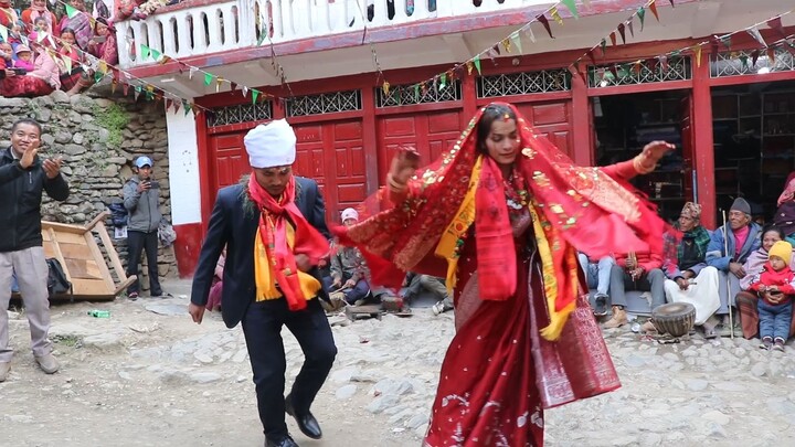 Bride and Groom Dancing in Naumati Baja | Marriage in Nepal | Marriage, Music, Fun and Dance |