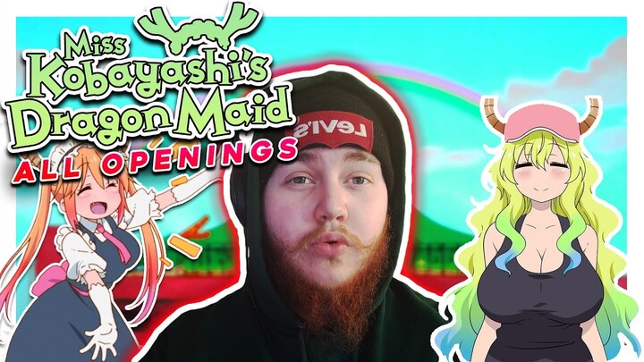 ALL Miss Kobayashi's Dragon Maid OPENINGS 1-2 | Anime Opening Reaction