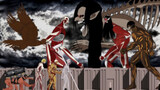 Eren vs the Six Titans 2D painting anime