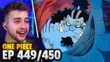 LUFFY FINALLY ESCAPES IMPEL DOWN!! One Piece Episode 449 & 450 REACTION + REVIEW