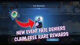 New event in mobile legends Fate Deniers claim free Rare Rewards | How to get Roger M3 pass